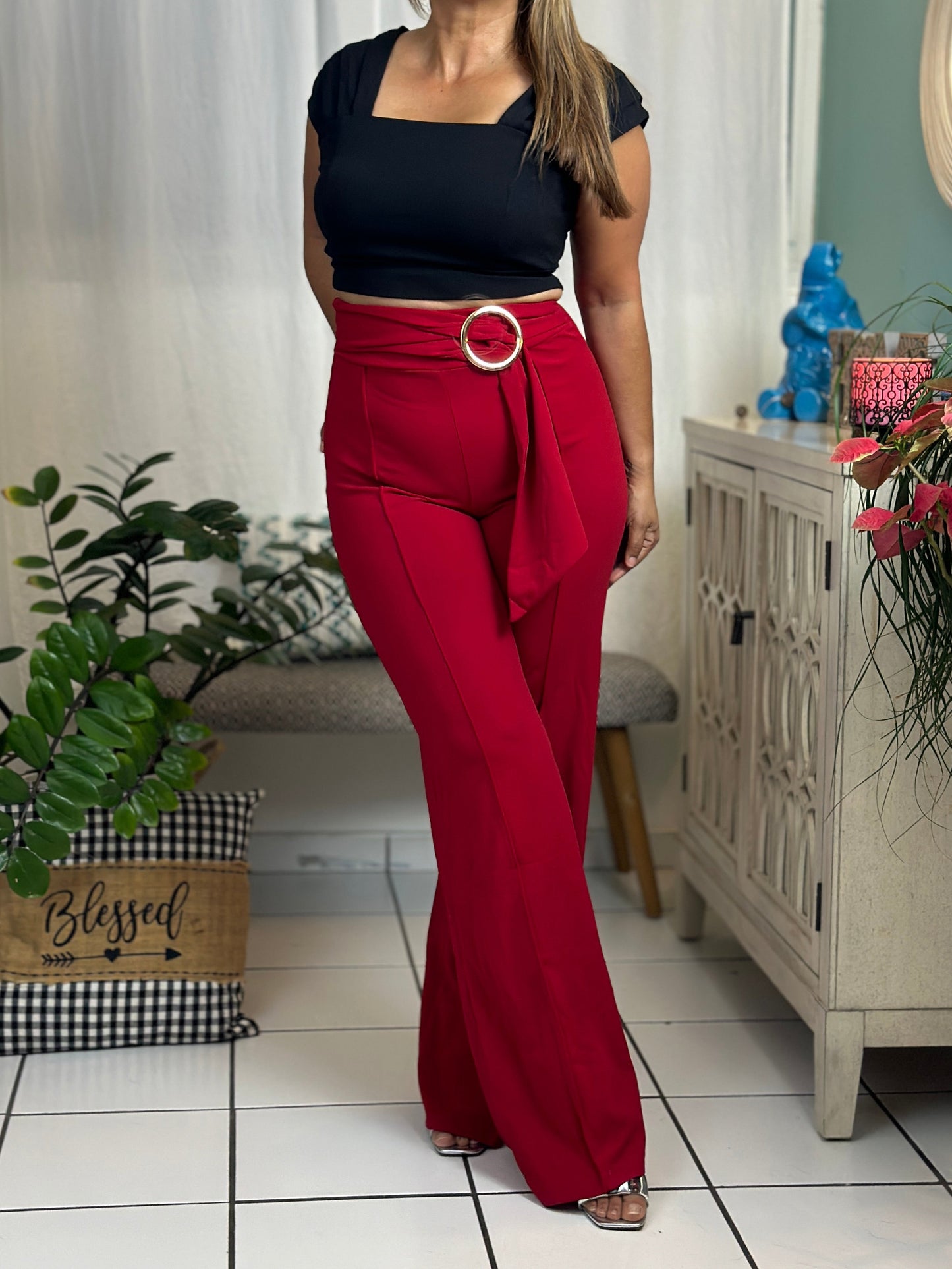 Destellos Black Crop Top