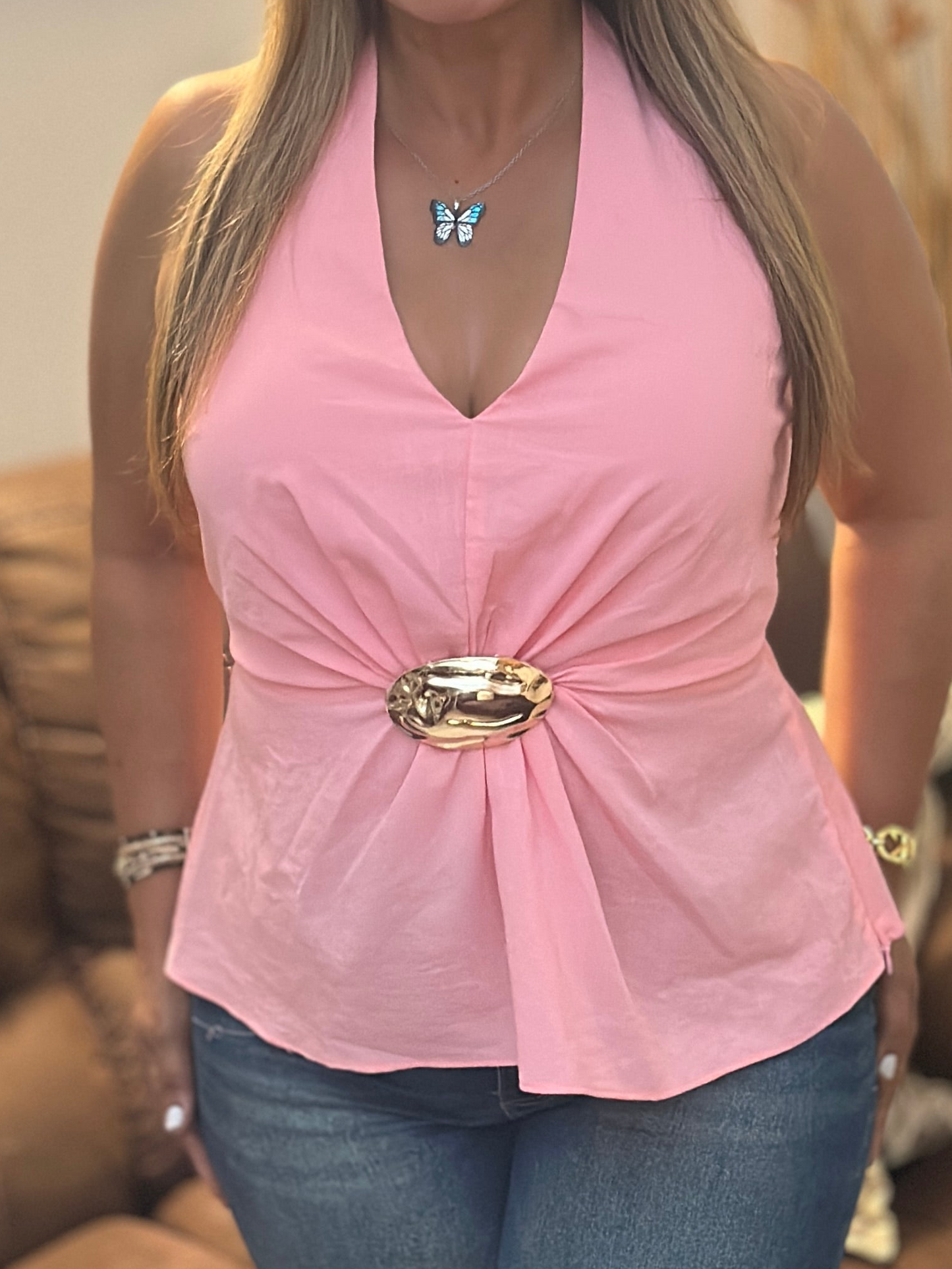 Destellos Rose Petal Top