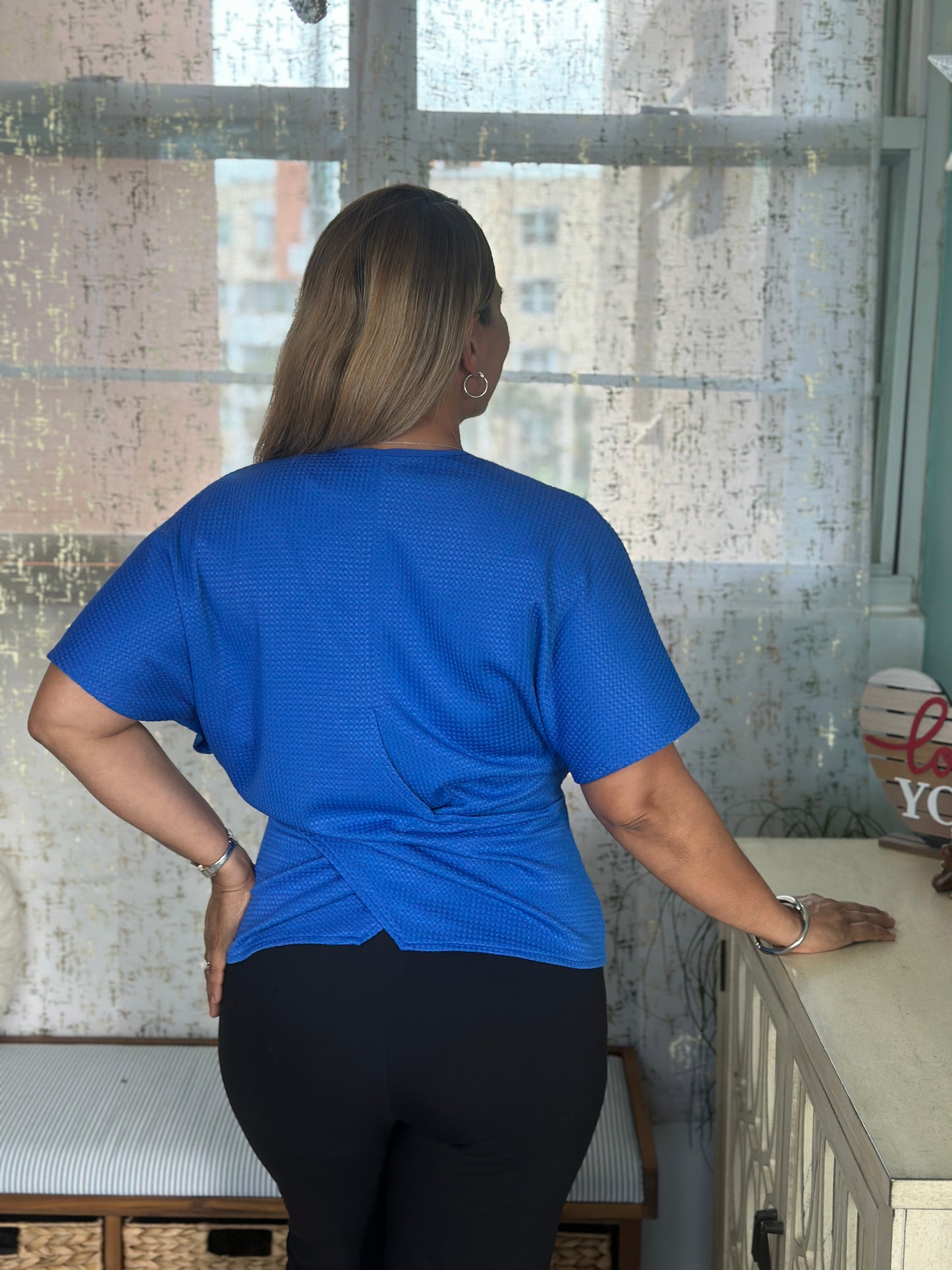 Destellos Blue Butterfly Top