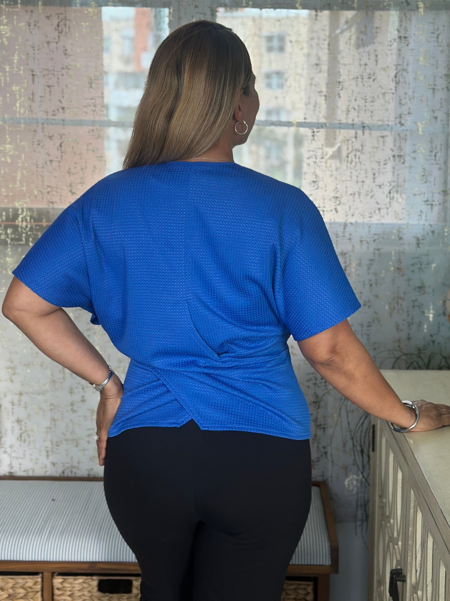 Destellos Blue Butterfly Top