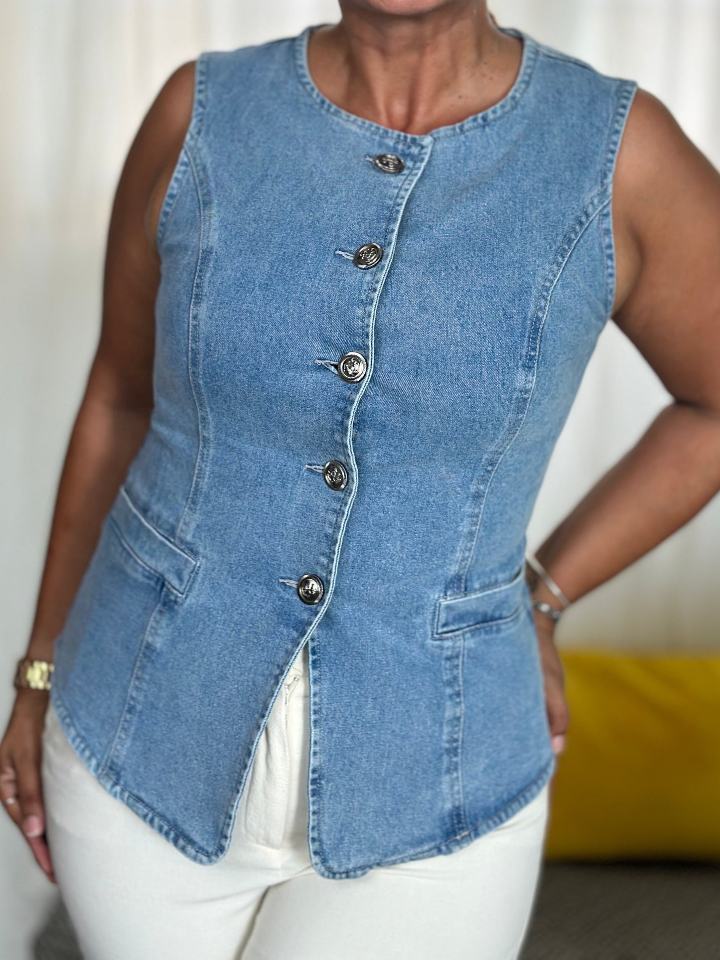 Destellos Denim Vest