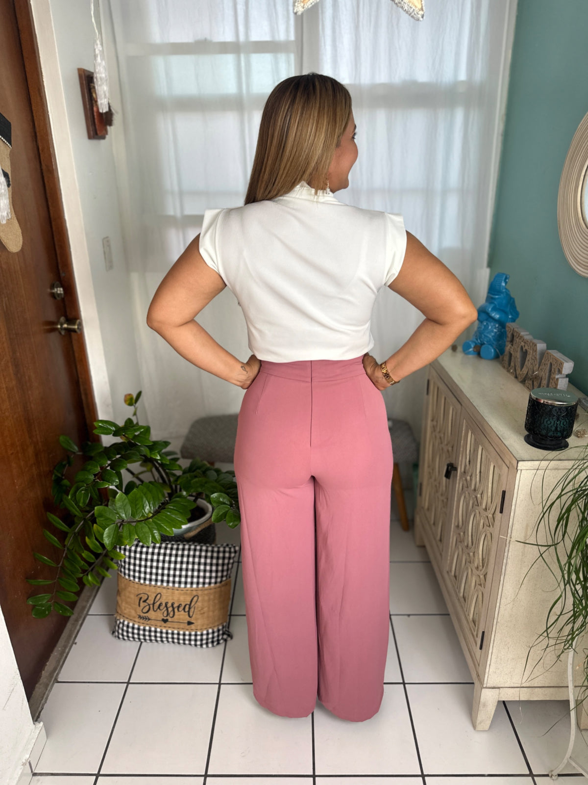 Destellos High Waist Elegant Wide Pants