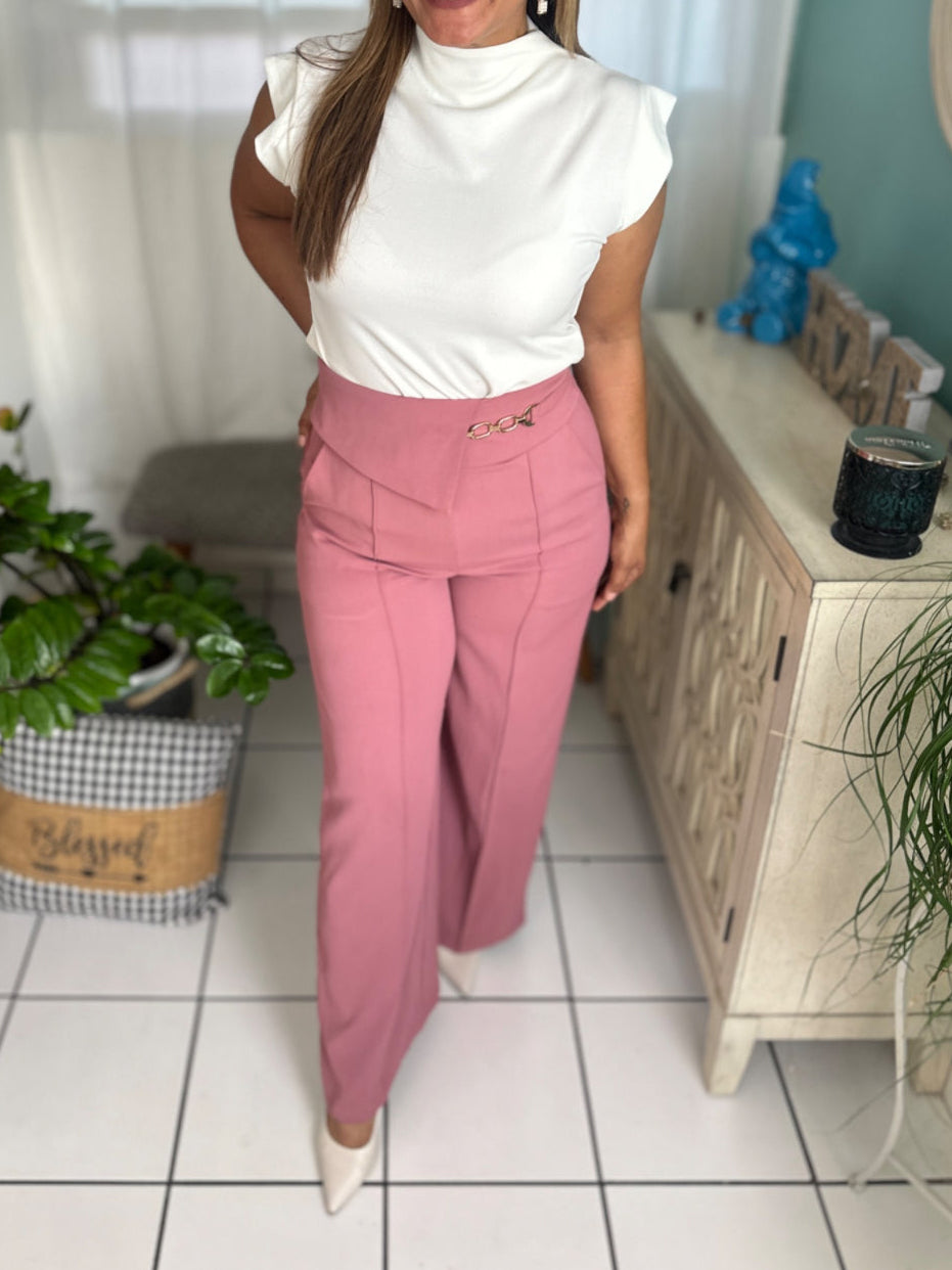 Destellos High Waist Elegant Wide Pants