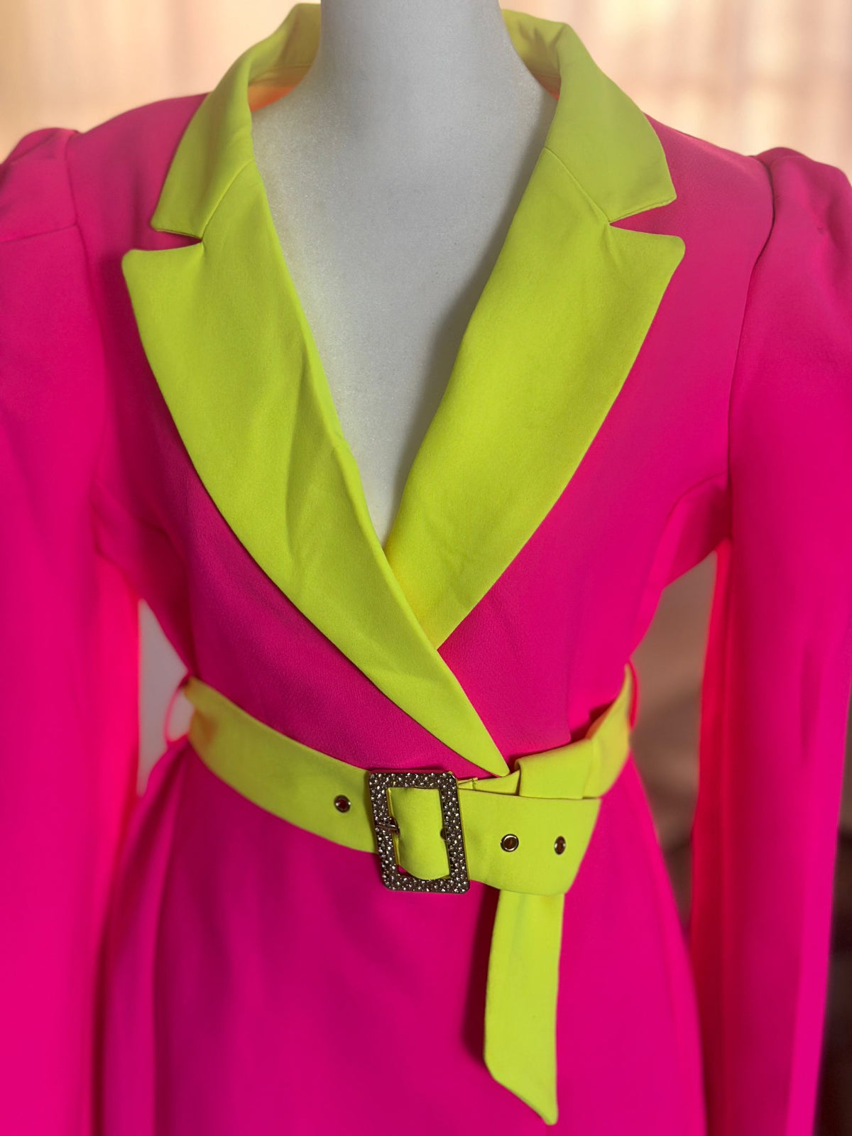 Destellos Belted Blazer Mini Dress