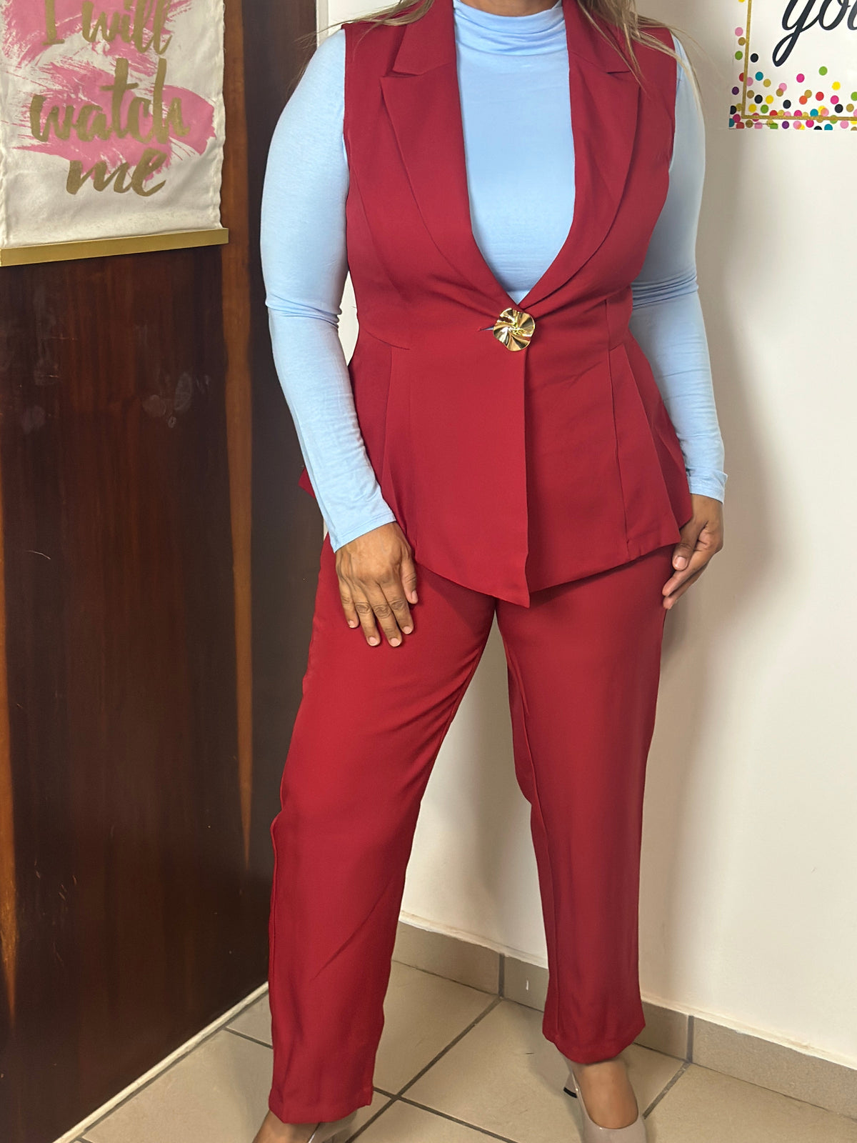 Destellos Peplum Vest Set