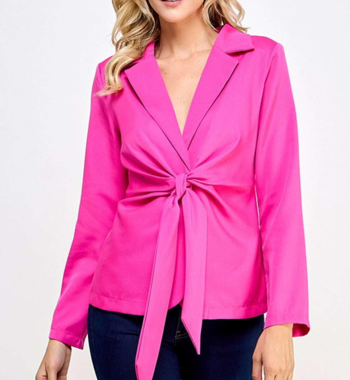 Destellos Magenta Collar Blazer