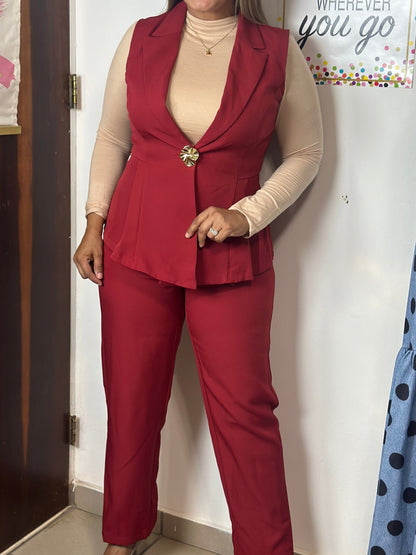 Destellos Peplum Vest Set