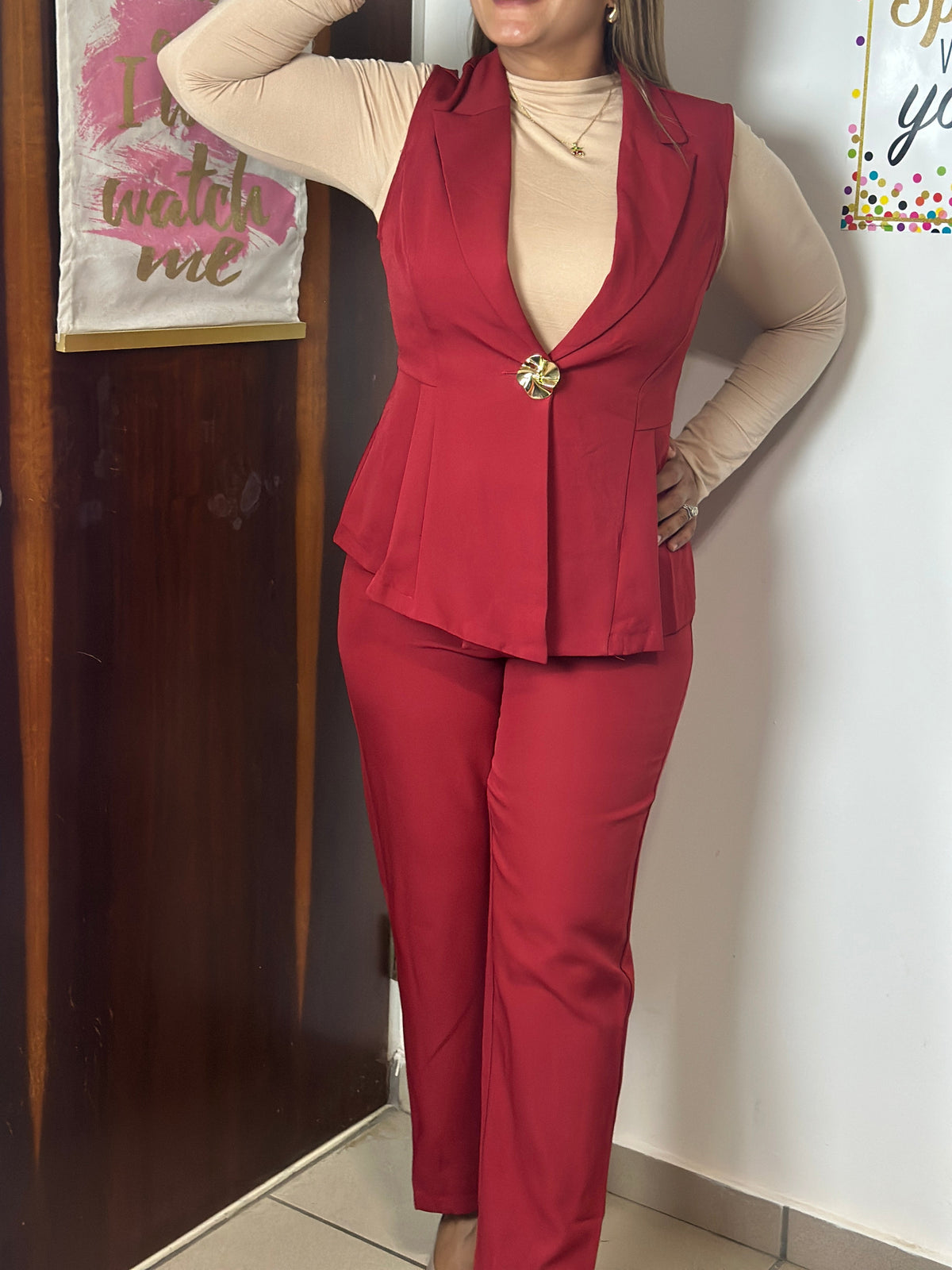 Destellos Peplum Vest Set
