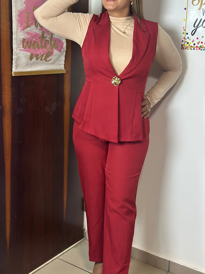 Destellos Peplum Vest Set