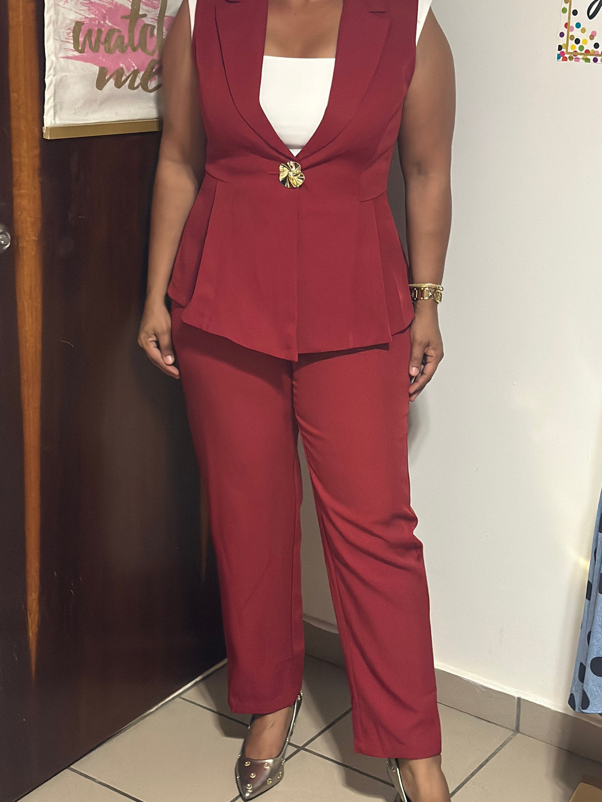 Destellos Peplum Vest Set