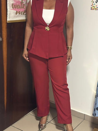 Destellos Peplum Vest Set