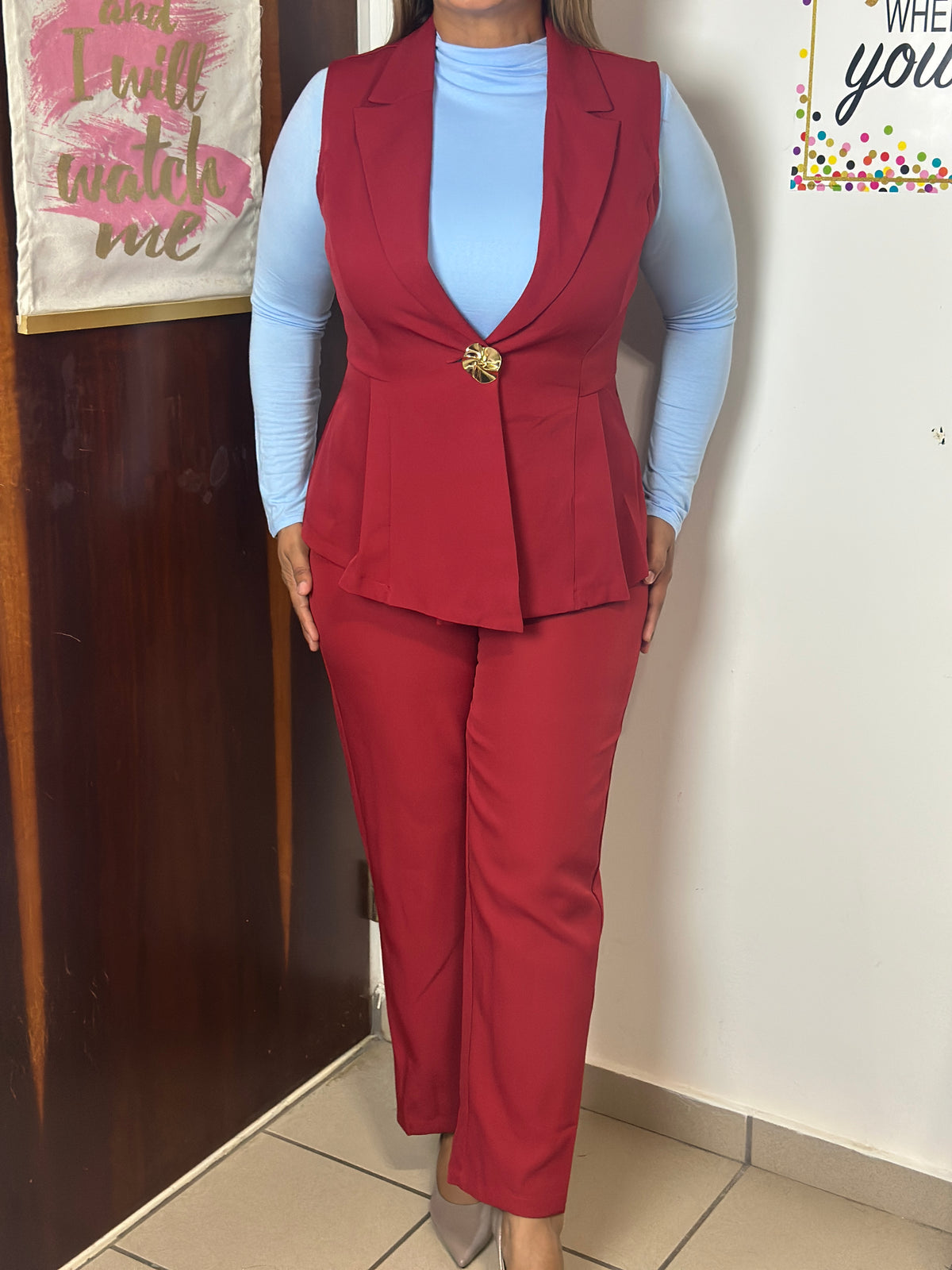 Destellos Peplum Vest Set