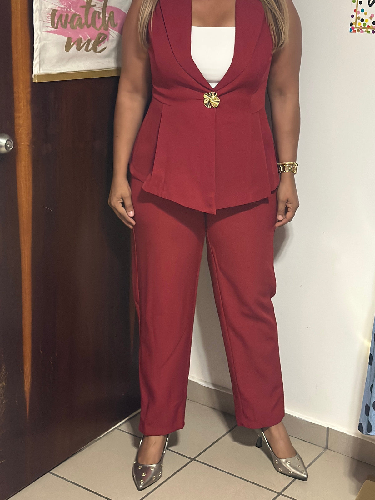 Destellos Peplum Vest Set