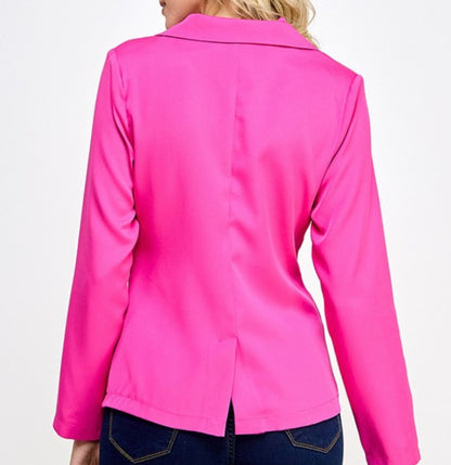 Destellos Magenta Collar Blazer