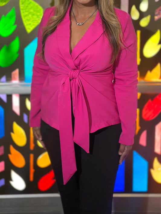 Destellos Magenta Collar Blazer