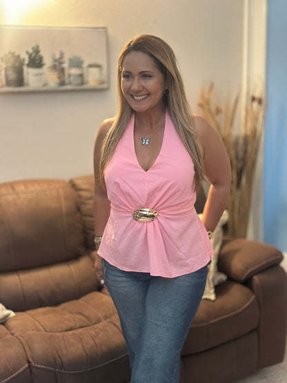 Destellos Rose Petal Top