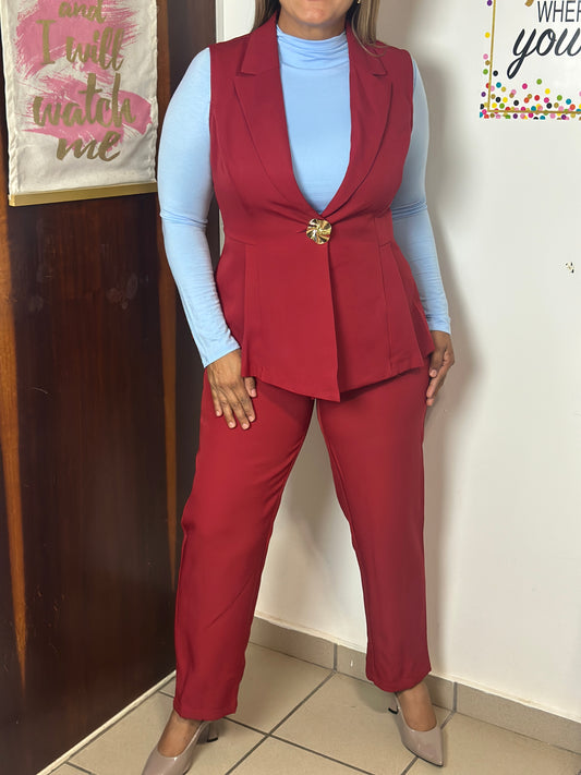 Destellos Peplum Vest Set