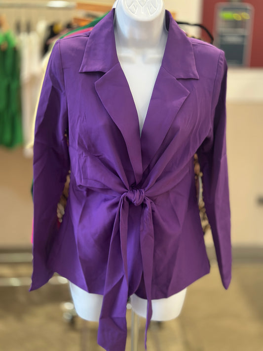 Destellos Purple Collar Blazer