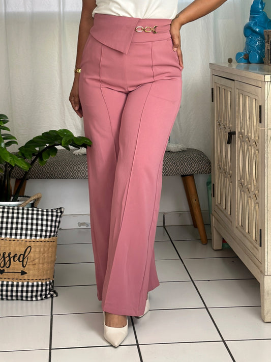 Destellos High Waist Elegant Wide Pants